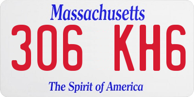 MA license plate 306KH6