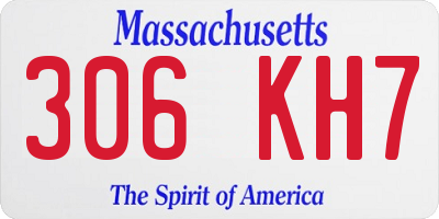 MA license plate 306KH7