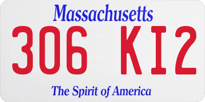 MA license plate 306KI2