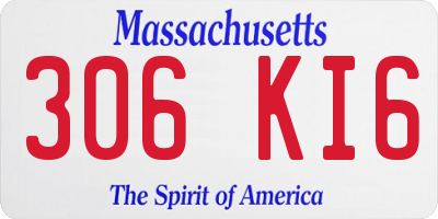 MA license plate 306KI6
