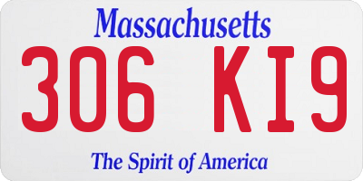 MA license plate 306KI9
