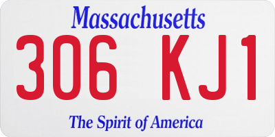 MA license plate 306KJ1