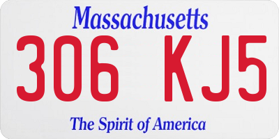 MA license plate 306KJ5