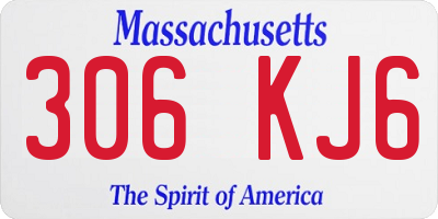 MA license plate 306KJ6
