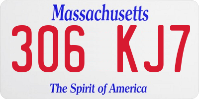 MA license plate 306KJ7