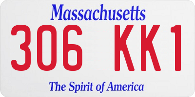 MA license plate 306KK1