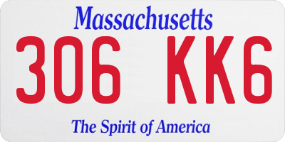MA license plate 306KK6