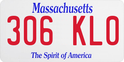 MA license plate 306KL0