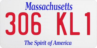 MA license plate 306KL1