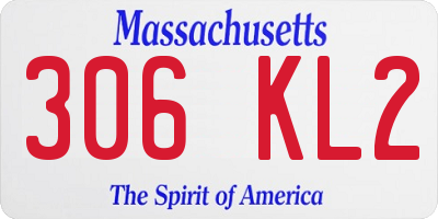 MA license plate 306KL2