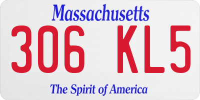 MA license plate 306KL5