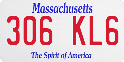 MA license plate 306KL6