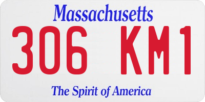 MA license plate 306KM1