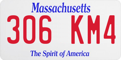 MA license plate 306KM4