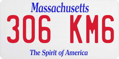 MA license plate 306KM6
