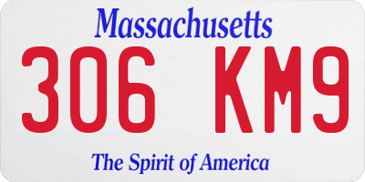 MA license plate 306KM9
