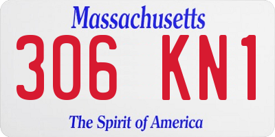 MA license plate 306KN1