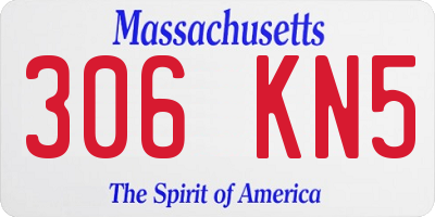 MA license plate 306KN5