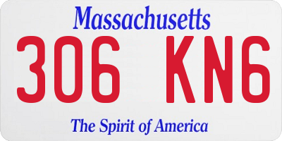 MA license plate 306KN6