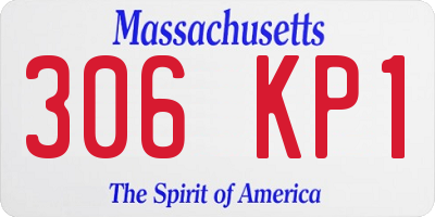 MA license plate 306KP1