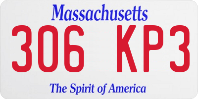 MA license plate 306KP3