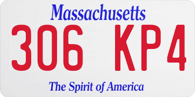 MA license plate 306KP4