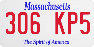 MA license plate 306KP5