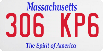 MA license plate 306KP6