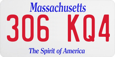 MA license plate 306KQ4