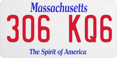 MA license plate 306KQ6
