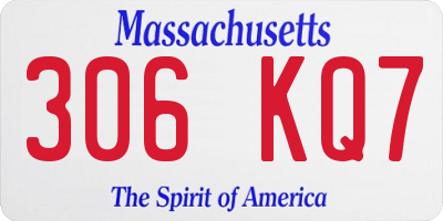 MA license plate 306KQ7
