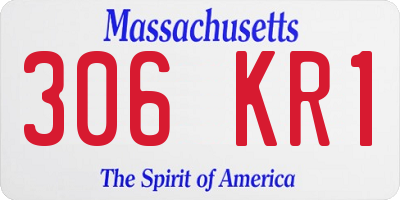 MA license plate 306KR1