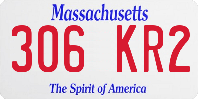 MA license plate 306KR2