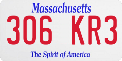 MA license plate 306KR3