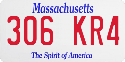 MA license plate 306KR4