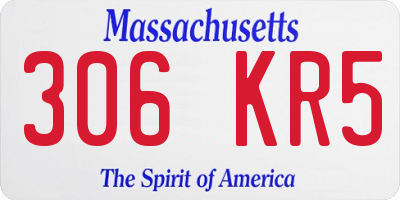 MA license plate 306KR5