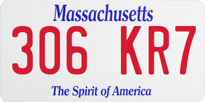 MA license plate 306KR7