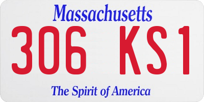 MA license plate 306KS1