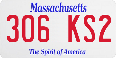 MA license plate 306KS2