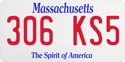 MA license plate 306KS5
