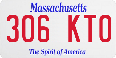 MA license plate 306KT0