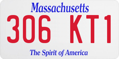 MA license plate 306KT1