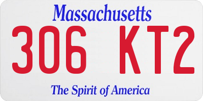 MA license plate 306KT2