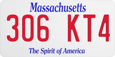 MA license plate 306KT4