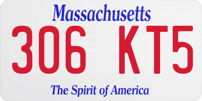 MA license plate 306KT5