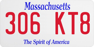 MA license plate 306KT8