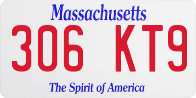 MA license plate 306KT9