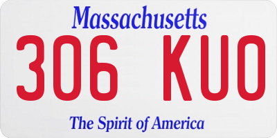 MA license plate 306KU0