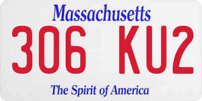 MA license plate 306KU2