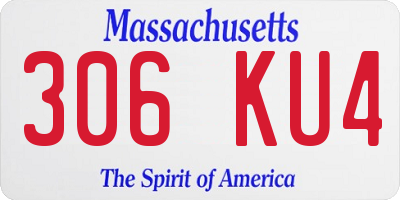 MA license plate 306KU4